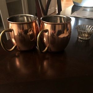 Two copper/steel  Moscow Mule mugs